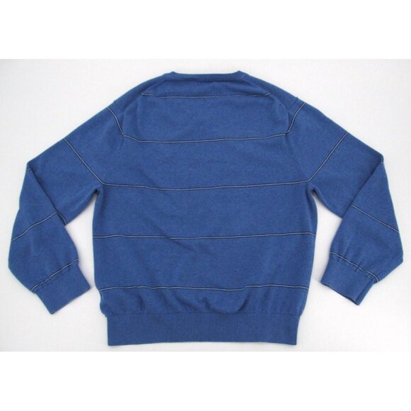 Nautica Sweater Mens XL Blue Striped Long Sleeve V-Neck Pullover Casual Preppy - Picture 10 of 11
